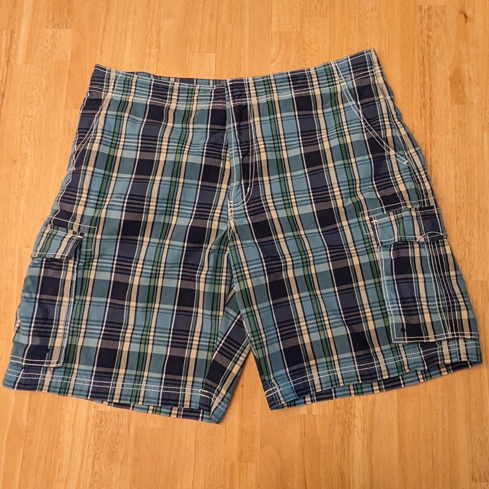 L.L. Bean Mens Plaid Swim Trunks
